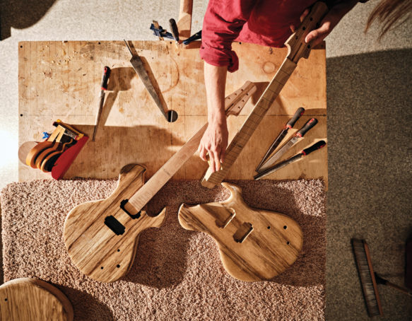 Local musician handcrafts wooden guitars in his Naples studio