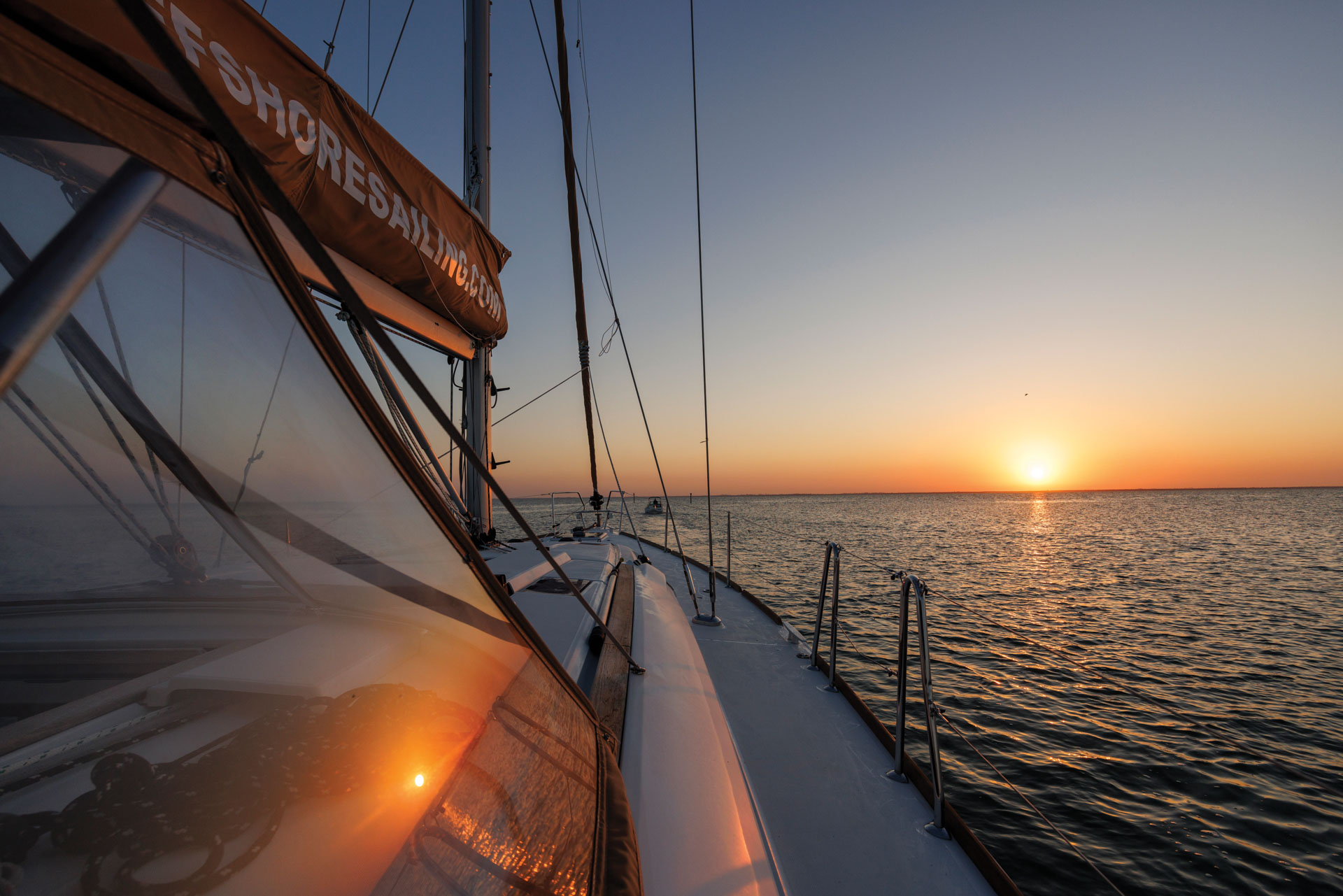 First mates, the colgates sailboat during sunset